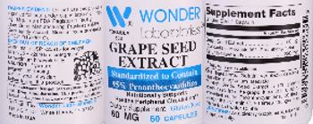 Wonder Laboratories Grape Seed Extract 60 mg - supplement