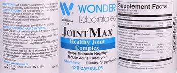 Wonder Laboratories JointMax - supplement