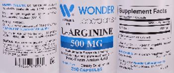 Wonder Laboratories L-Arginine 500 mg - supplement