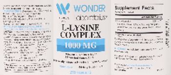 Wonder Laboratories L-Lysine Complex 1000 mg - supplement