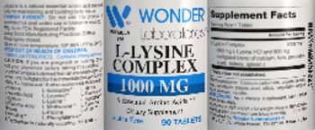 Wonder Laboratories L-Lysine Complex 1000 mg - supplement