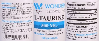 Wonder Laboratories L-Taurine 500 mg - supplement