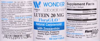 Wonder Laboratories Lutein 20 mg - supplement