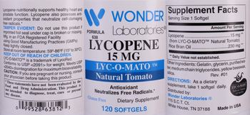 Wonder Laboratories Lycopene 15 mg - supplement