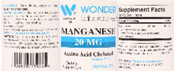 Wonder Laboratories Manganese 20 mg - supplement