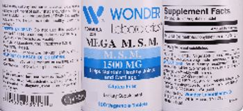 Wonder Laboratories Mega M.S.M. 1500 mg - supplement