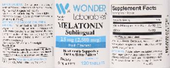 Wonder Laboratories Melatonin Sublingual 2.5 mg (2,500 mcg) Fruit Flavored - supplement