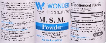 Wonder Laboratories M.S.M. Powder - supplement