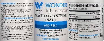 Wonder Laboratories N-Acetylcysteine (NAC) 600 mg - supplement