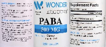 Wonder Laboratories PABA 50 mg - supplement