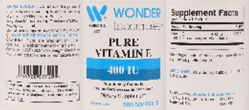 Wonder Laboratories Pure Vitamin E 400 IU - supplement