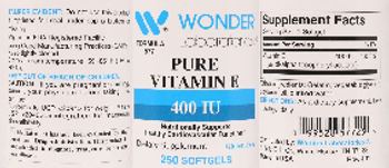 Wonder Laboratories Pure Vitamin E 400 IU - supplement