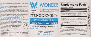 Wonder Laboratories Pycnogenol + - supplement