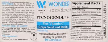 Wonder Laboratories Pycnogenol + - supplement