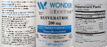 Wonder Laboratories Resveratrol 200 mg - supplement