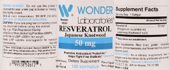 Wonder Laboratories Resveratrol 50 mg - supplement
