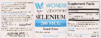 Wonder Laboratories Selenium 200 mcg - supplement