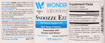 Wonder Laboratories Snoozze Ezz - herbal supplement