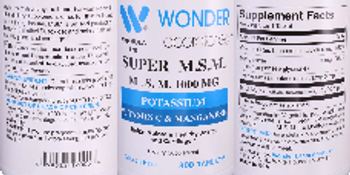 Wonder Laboratories Super M.S.M. 1000 mg - supplement