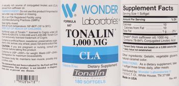 Wonder Laboratories Tonalin 1,000 mg - supplement