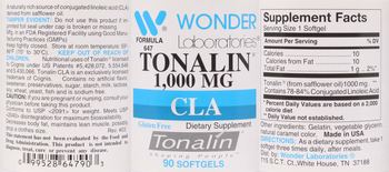 Wonder Laboratories Tonalin 1,000 mg - supplement