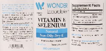 Wonder Laboratories Vitamin E Selenium - supplement