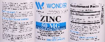 Wonder Laboratories Zinc 50 mg - supplement
