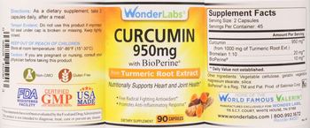 Wonder Labs Curcumin 950 mg with BioPerine - supplement
