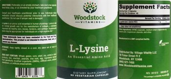 Woodstock Vitamins L-Lysine - supplement