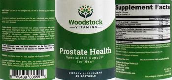 Woodstock Vitamins Prostate Health - supplement