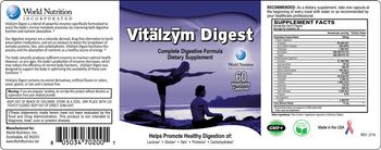 World Nutrition Incorporated Vitalzym Digest - supplement