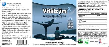 World Nutrition Incorporated VitalzymX - supplement