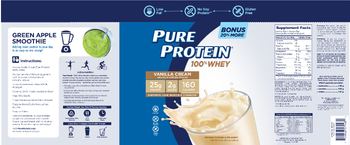 Worldwide Sport Nutritional Supplements Pure Protein 100% Whey Vanilla Cream - protein powder supplement