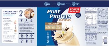 Worldwide Sport Nutritional Supplements Pure Protein 100% Whey Vanilla Cream - protein powder supplement