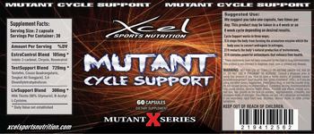 Xcel Sports Nutrition Mutant Cycle Support - supplement