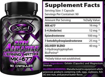 Xcel Sports Nutrition SRM Andarine MK-677 - supplement