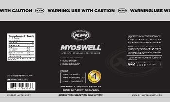 XPI Xtreme Pharmaceutical Innovations Myoswell - supplement
