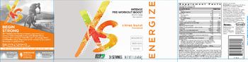 XS Energize Intense Pre-Workout Boost Citrus Burst Flavored - supplement