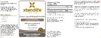 XtendLife Green Lipped Mussel Powder - supplement