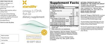 XtendLife Omega 3/DHA Fish Oil - supplement