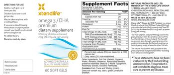 XtendLife Omega 3/DHA Premium - supplement