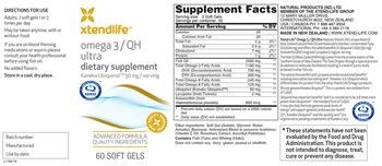 XtendLife Omega 3/QH Ultra - supplement