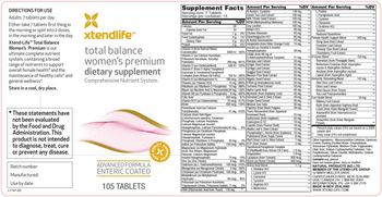 XtendLife Total Balance Women's Premium - supplement