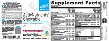 XYMOGEN ActivNutrients Chewable Natural Mixed Berry Flavor - supplement