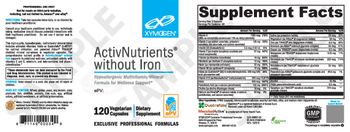 XYMOGEN ActivNutrients Without Iron - supplement