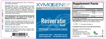 XYMOGEN EP Resveratin Plus+ - supplement