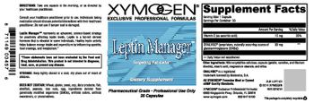 XYMOGEN Leptin Manager - supplement