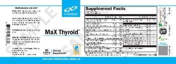 XYMOGEN MaX Thyroid - supplement