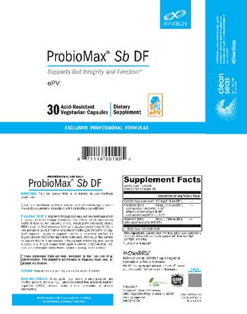 XYMOGEN ProbioMax Sb DF - supplement