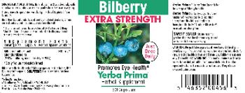 Yerba Prima Bilberry Extra Strength - herbal supplement
